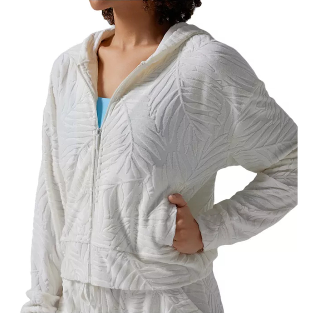 Tavi Women's Palm Terry Zip Hoodie White Size M 4-10 NEW